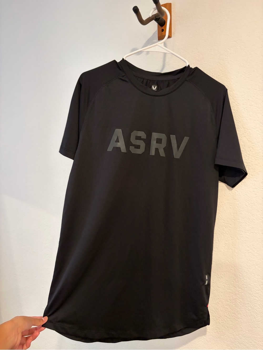 ASRV Black Short-Sleeve Performance Crew Tee